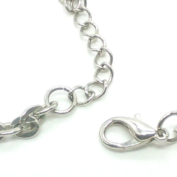 Metal Enameled Elephant Necklace Silver-tone Chain - Picture 4 of 4